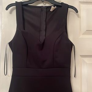 Black Flattering Sweetheart Neckline Mini Dress